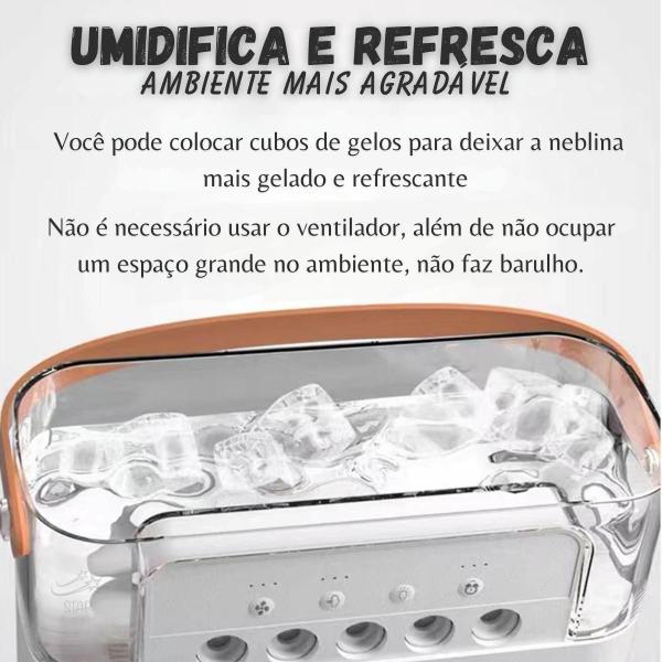 Imagem de Climatizador Ventilador Umidificador Branco 600ml 3 Veloc.