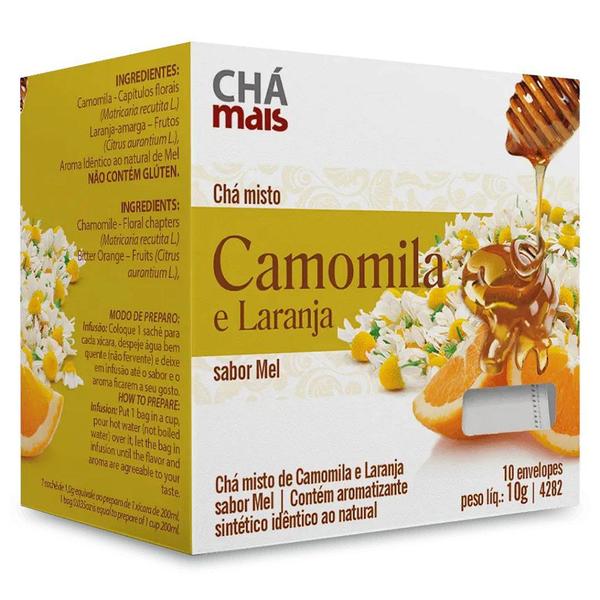 Clinicmais Chá Camomila com Laranja Mel 10 Sachês 10g - Chá Mais Imagem de Clinicmais Chá Camomila com Laranja Mel 10 Sachês 10g - Chá Mais