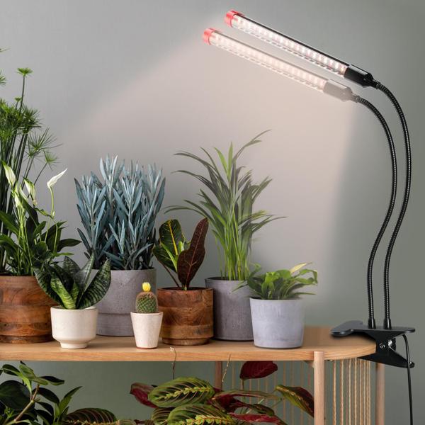 Imagem de Clip Fecida Grow Lights em temporizador de espectro total de 18 W 2000 lm