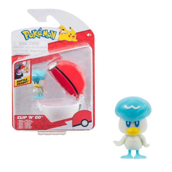 Imagem de Clip N Go Poke Bola e Figura Pokemon Quaxly E Poke Ball