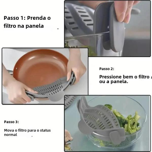 Imagem de Clipe Ajustável para Filtro de Panelas e Tigelas - Filtro de Cozinha