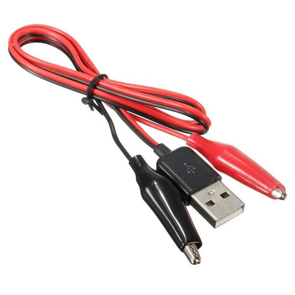 Imagem de Clipe De Jacaré De Metal 58cm, Braçadeira Elétrica Para Sonda De Teste, Adaptador Usb, Multímetro,