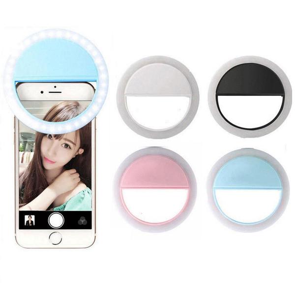 Clipe Luz Led Pra Selfie Ring Light Flash Celular AZUL - MKB Imagem de Clipe Luz Led Pra Selfie Ring Light Flash Celular AZUL