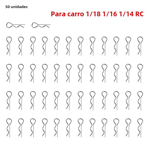 Imagem de Clipes Para Corpo Rc, 50/100 Peças, Fivelas De Metal R, Carro, Caminhão, Buggy, Pinos Para Carros Rc