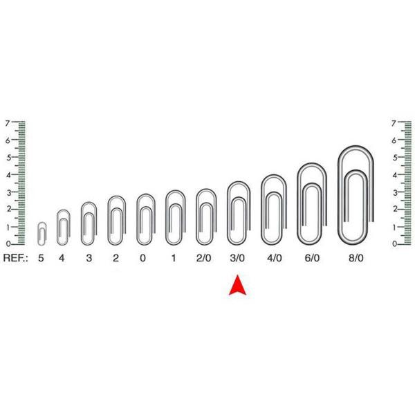 Imagem de Clipes Para Papel 3/0 Aço Galvanizado Caixa com 50 Unidades - BRW