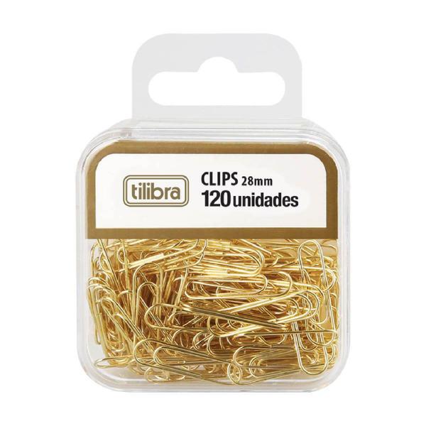 Imagem de Clips 28mm Dourado 120 Unidades - Tilibra