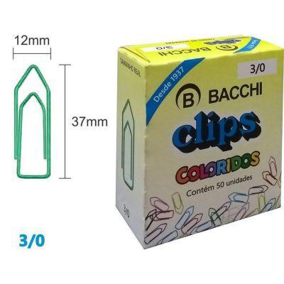 Imagem de Clips 3/0 Colorido Caixa com 50 unidades - Bacchi