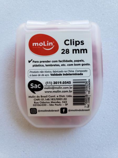 Imagem de Clips Color Plus 28 mm cx c/ 100 - Molin