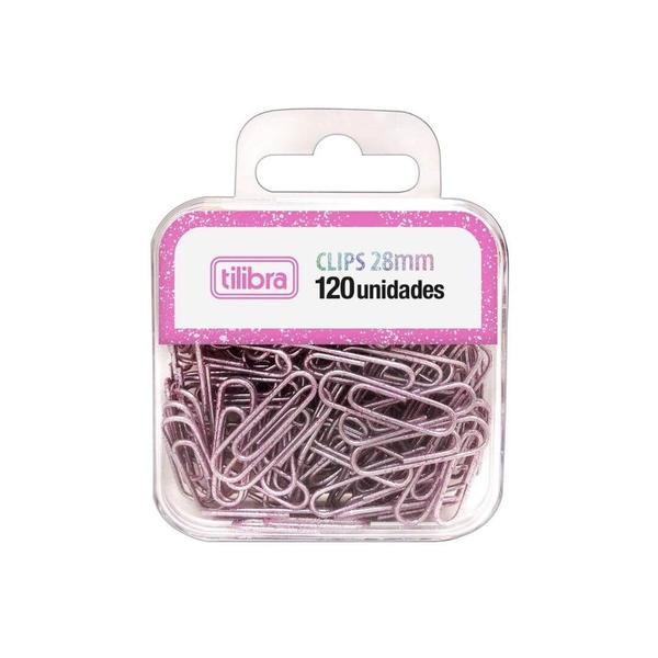 Imagem de Clips Glitter Pink Tilibra 28mm