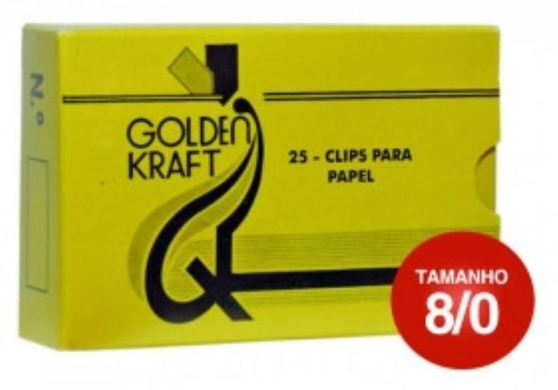 Imagem de Clips Nº 8/0 Com 25 Unidades Golden Kraft