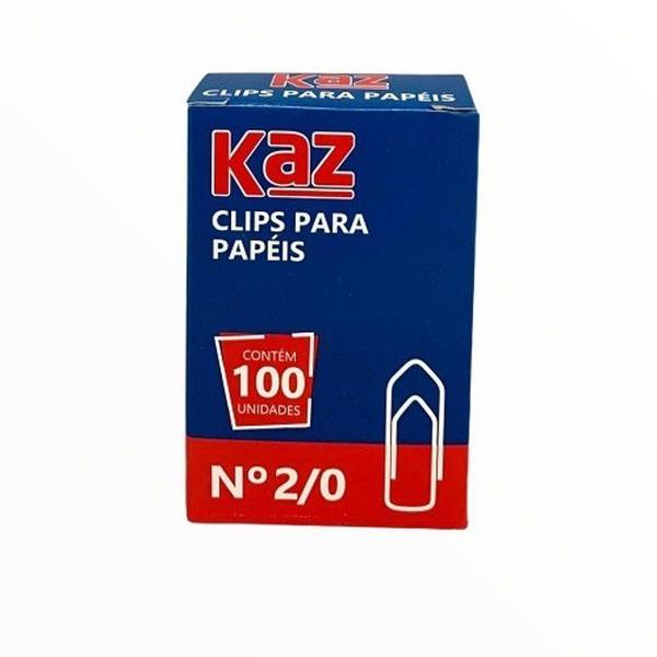 Imagem de Clips p.papeis n. 2/0 - kaz com 100 unidades