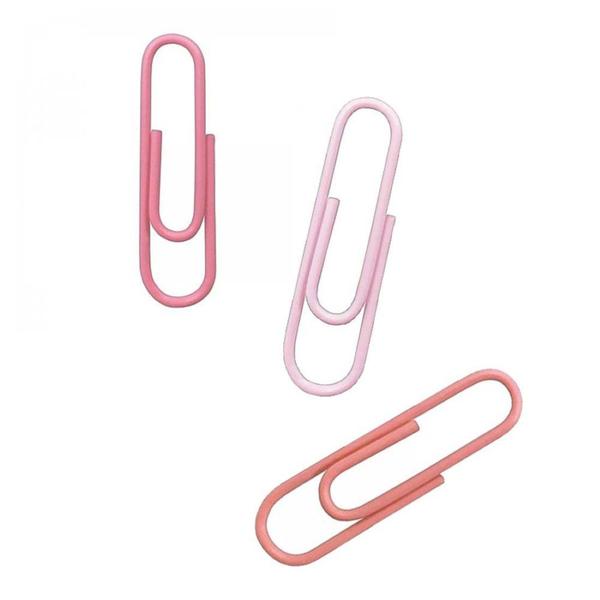 Imagem de Clips para Papel 28mm Rosa Pastel Tilibra 120 Unidades