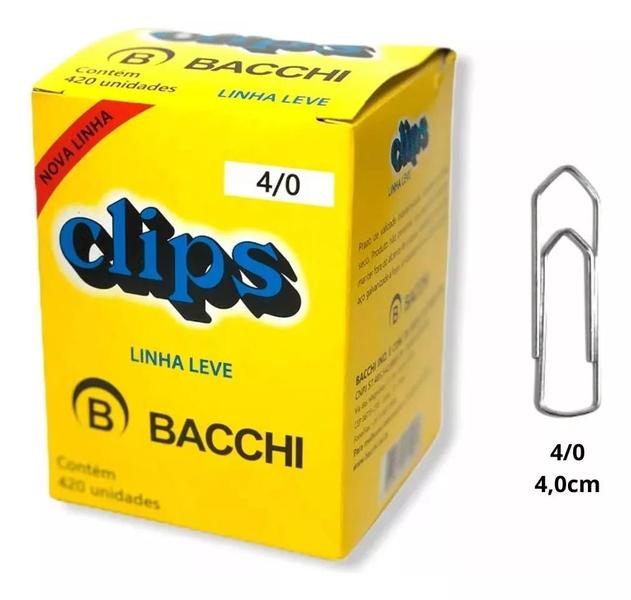 Imagem de Clips para Papel 4 /0 Bacchi 420 Unidades