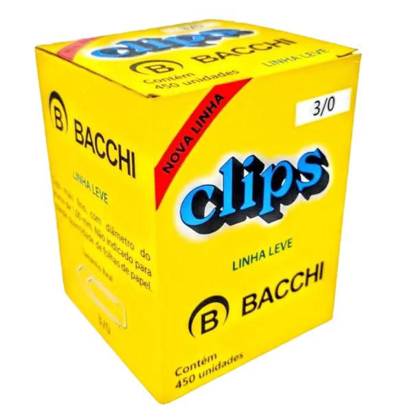 Imagem de Clips para papel galvanizado 3/0 linha leve- 450 un bacchi