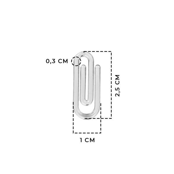 Imagem de Clips Pequenos Transparente 25mm Segura Papel Com 300 Unidades