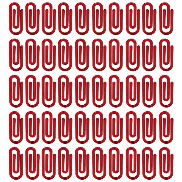 Imagem de Clips Pequenos Vermelho 25mm Segura Papel Com 100 Unidades