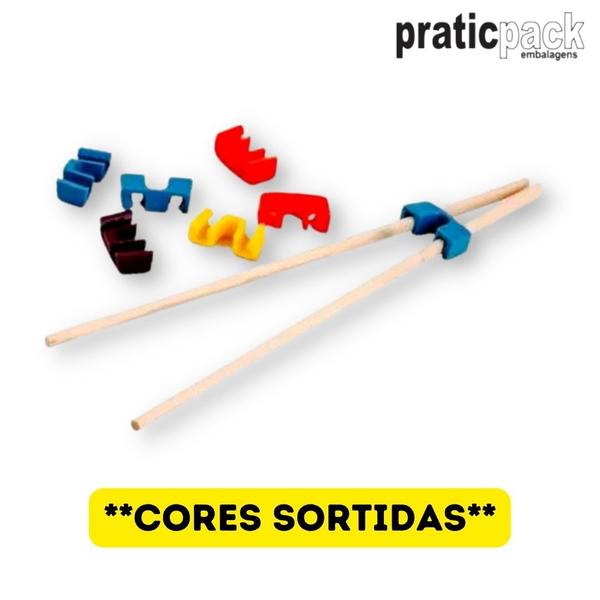 Imagem de Clips Suporte Adaptador para Hashi Pega Hashi Cores Sortidas PraticPack - 500 Unidades (5x100pct)