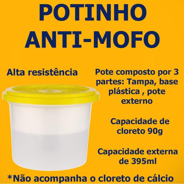 Imagem de Cloreto De Cálcio  Granulado 2kg + 10 Pote Anti-mofo Amarelo