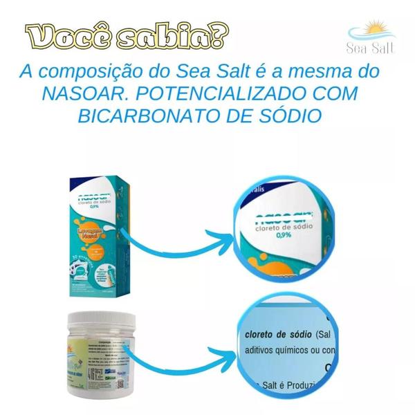 Imagem de Cloreto De Sódio Lavagem Nasal 500g + Seringa Aspirador Bebê