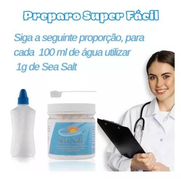 Imagem de Cloreto De Sódio Lavagem Nasal Kit C/60 com Soro Nasal 500g