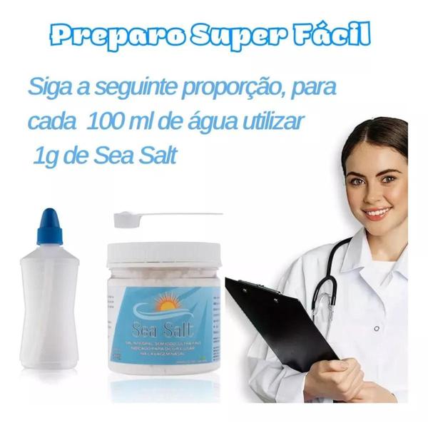 Imagem de Cloreto De Sódio Lavagem Nasal - Soro Fisiologico 500g Kit 2