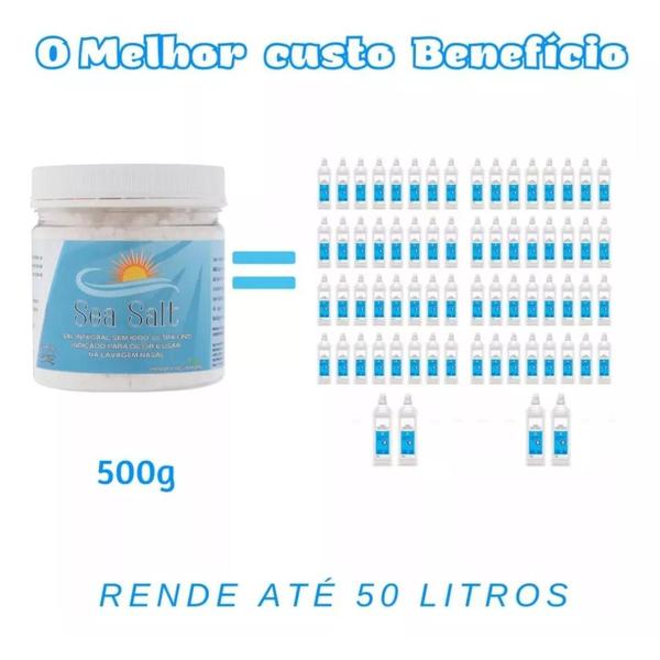 Imagem de Cloreto De Sódio Lavagem Nasal - Soro Fisiologico 500g Kit 2