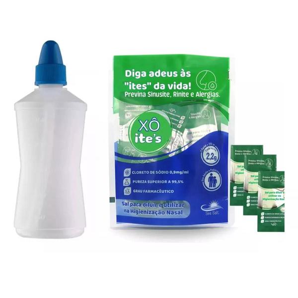 Imagem de Cloreto De Sódio Nasal Soro Kit C/90 + Frasco Lavador 250ml