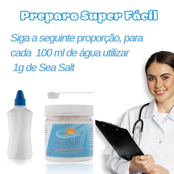 Imagem de Cloreto Para Lavagem Nasal Kit 3 Unidades 500g Cada (1,5kg)