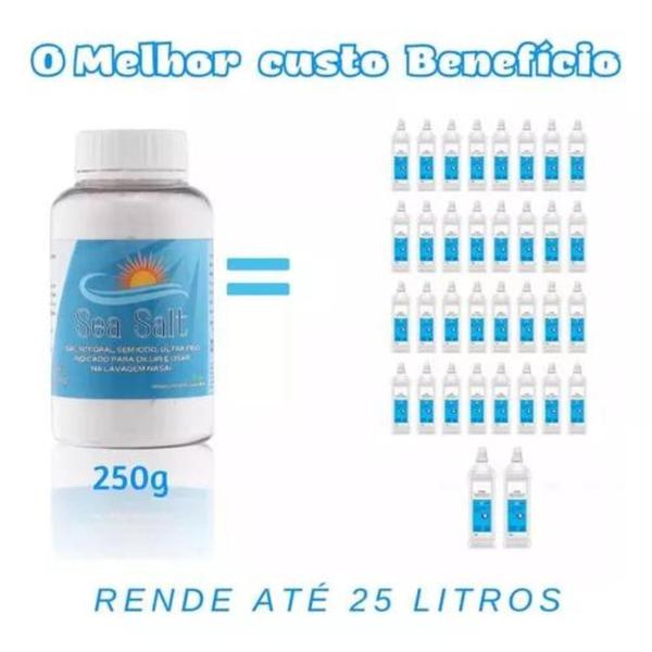 Imagem de Cloreto Sódio Soro Fisiológico Lavagem Nasal 250g Pó Kit C/2