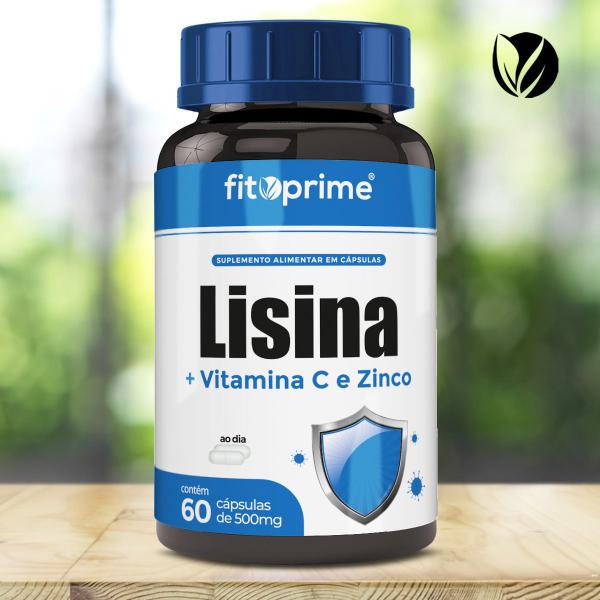 Imagem de Cloridrato de Lisina + Vitamina C e Zinco 60 Cápsulas Fitoprime