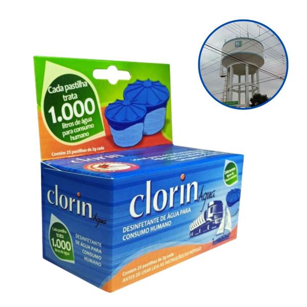 Imagem de Clorin 1000 Trata Agua da Chuva Cisternas Poço Caixa Dgua