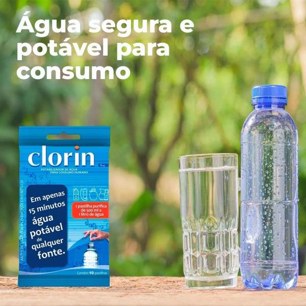 Imagem de Clorin 1mg 30 Pastilhas Tratamento Purificadora Agua Suja