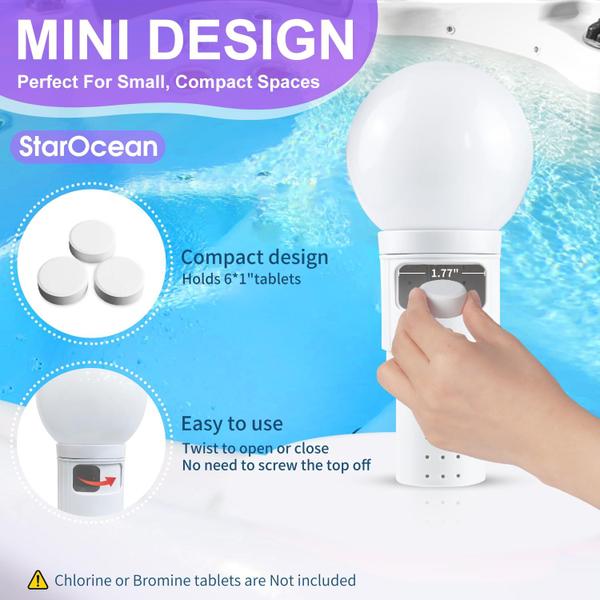 Imagem de Clorine Floater StarOcean para piscina, banheira de hidromassagem, spa com luz