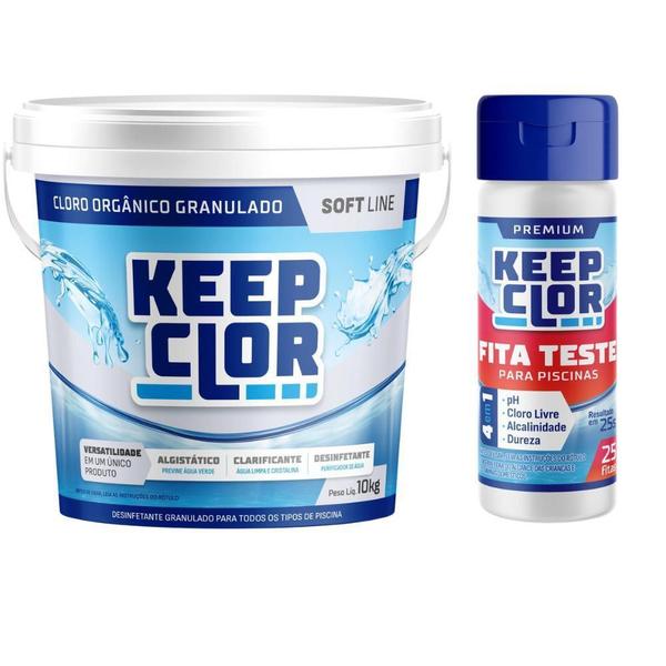Cloro Organico Softline Com Fita e 4X1(Cl,Ph,Alc,Dc) - Keepclor Imagem de Cloro Organico Softline Com Fita e 4X1(Cl,Ph,Alc,Dc)
