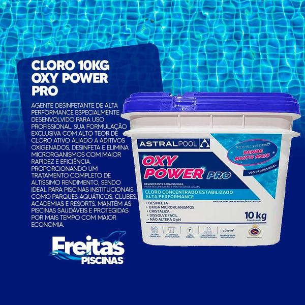 Imagem de Cloro Oxypower Pro 10kg Astralpool 5 em 1 Multiação 56% Estabilizado Organico