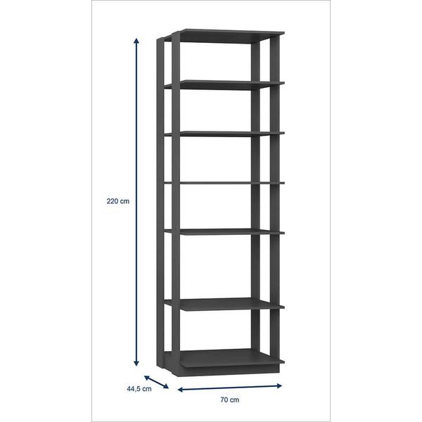 Imagem de Closet 05 Prateleiras Grafite em MDP Lilies Móveis