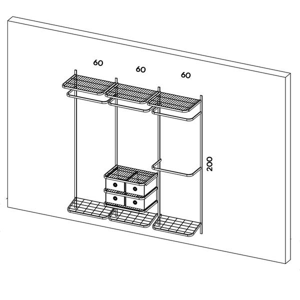 Imagem de Closet Aramado - Linear CLR282 - 1,90m