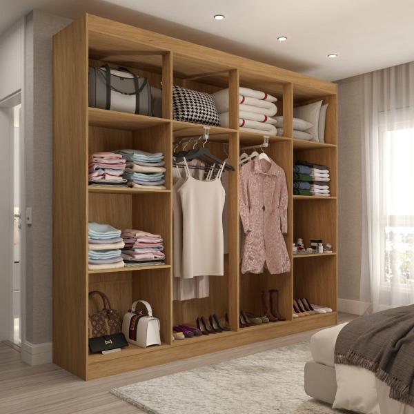 Imagem de Closet Casal Diamantina 8 Prateleiras Cinamomo - Panorama Móveis