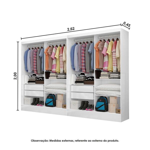 Imagem de Closet Casal Duplo Dubai Premium 4 Gavetas Carioca Móveis