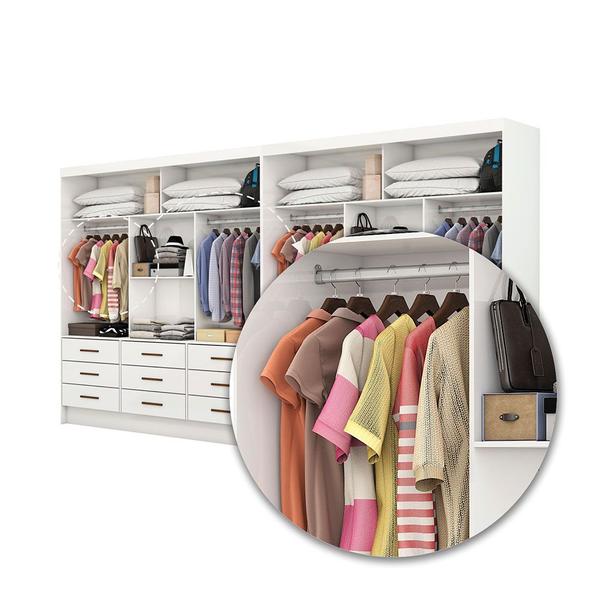 ルミネスセット Closet Casal Duplo Sevilha Premium 18 Gavetas Carioca Móveis