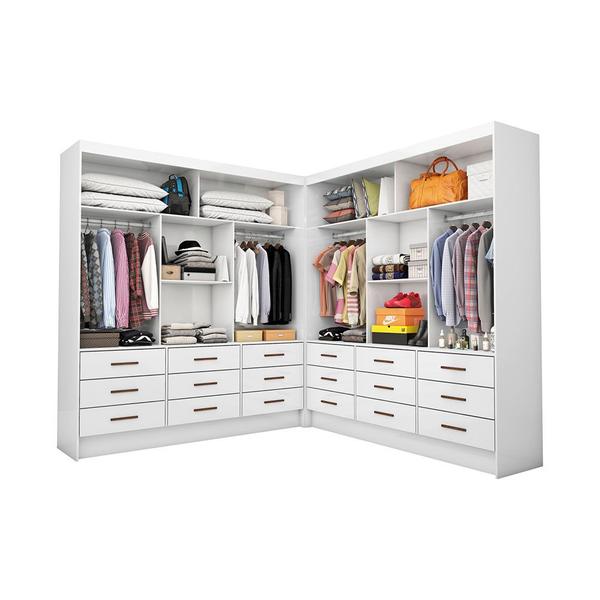 ルミネスセット Closet Casal Duplo Sevilha Premium 18 Gavetas Carioca Móveis