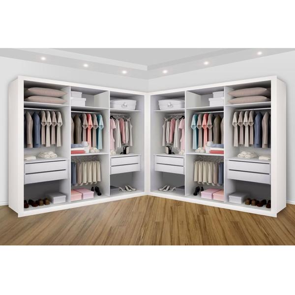 Imagem de Closet Casal sem Portas 8 Gavetas Paris Duo Premium Minastex 