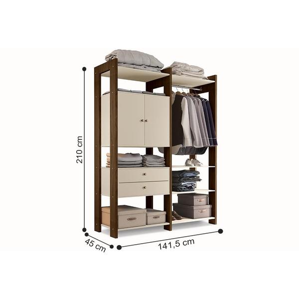 Imagem de Closet com 2 Gavetas Lyon Malbec Off White