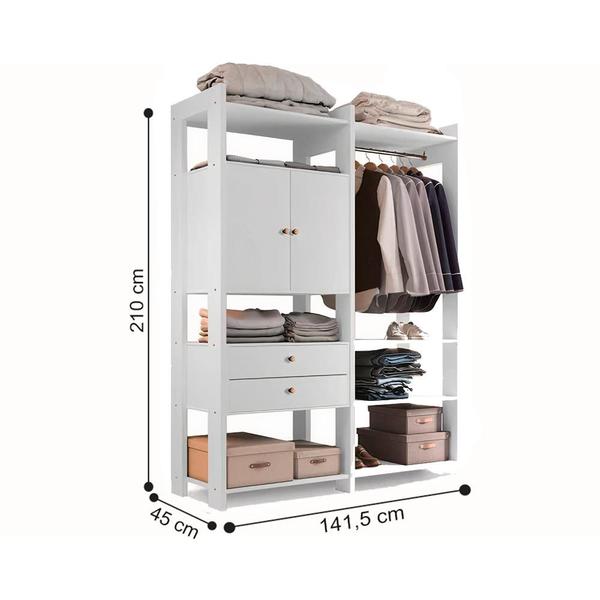 Imagem de Closet com 2 Gavetas Trevelin Branco