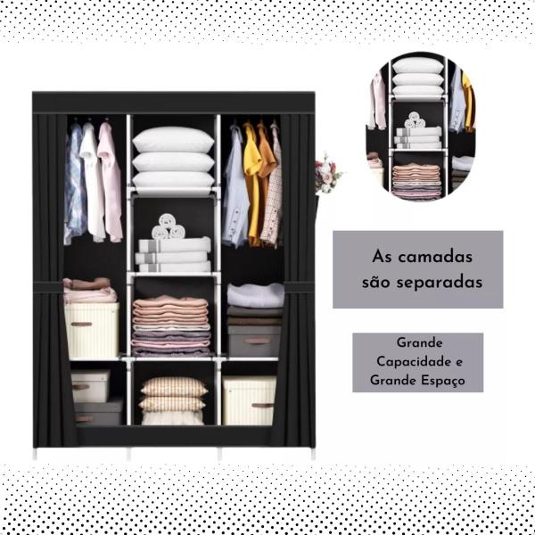 Imagem de Closet Compacto Utilika - Organizador Closet Guarda Roupas 2 portas desmontável