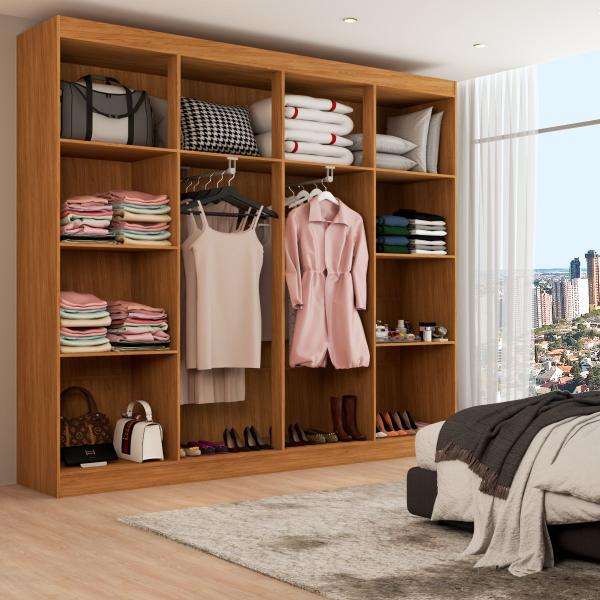 Imagem de Closet Ele e Ela 8 Prateleiras Cinamomo - Panorama Móveis