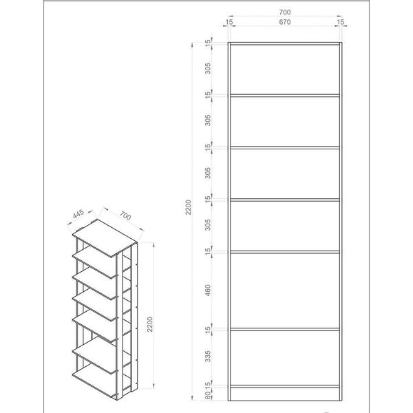 Imagem de Closet Estante com 5 Prateleiras Branco