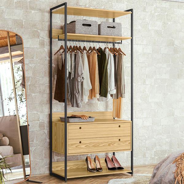 Imagem de Closet Industrial 2 Gavetas Pinus 17251 - Olivar Móveis