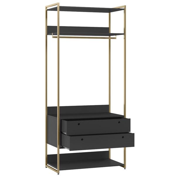 Imagem de Closet Industrial 2 Gavetas Preto 17251 - Olivar Móveis