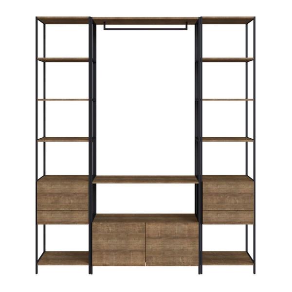 Imagem de Closet Industrial 8 Gavetas ATS Vermont e Preto